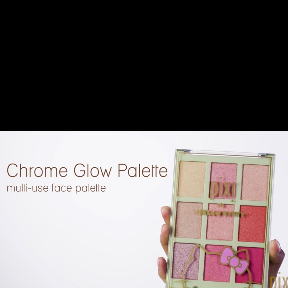 Pixi + Hello Kitty Chrome Glow Palette Multi-Use Palette Eyes Cheeks Lips NIB - Picture 8 of 12